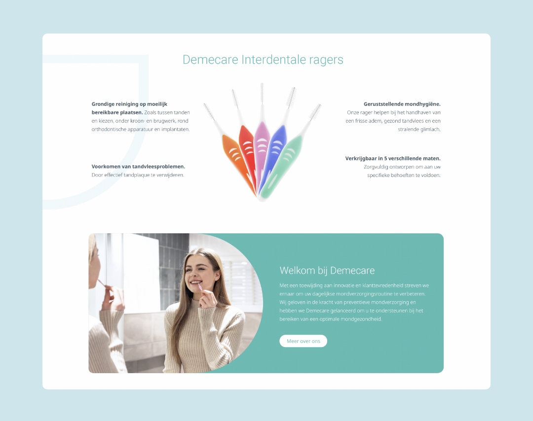 Demecare webdesign - Homepage